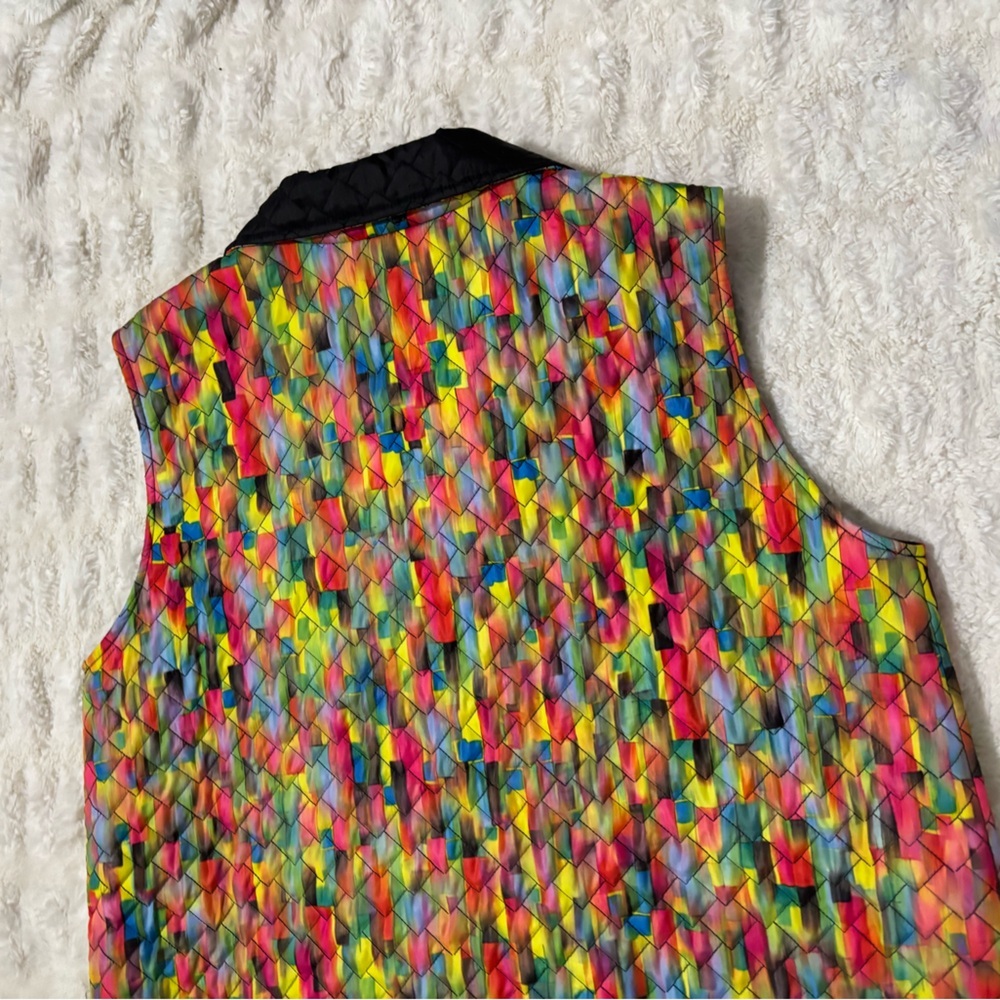 CAROLINE ROSE Women’s Colorful Quilted Vest - Picture 5 of 12